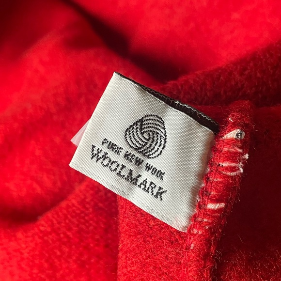 90s Paul Smith Red Artist- Stripe Detailed Unisex Wool Sweater Sz L / Men’s S - Picture 9 of 11